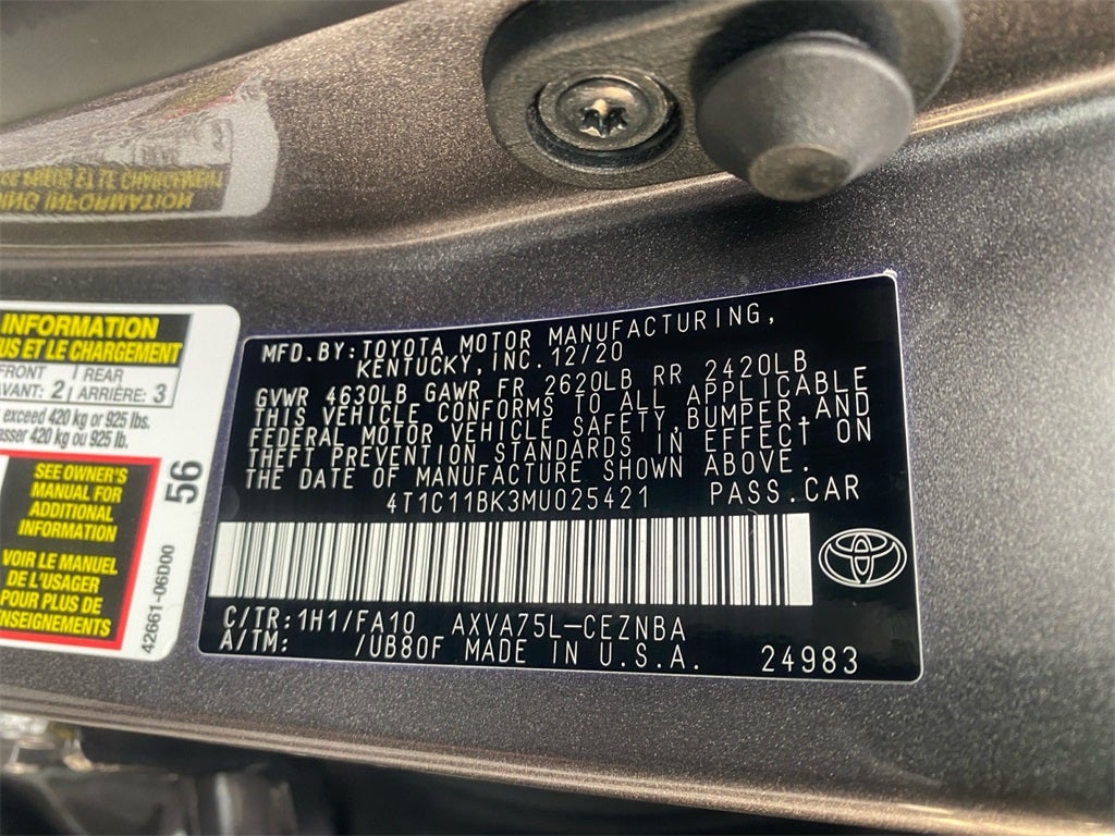 2021 Toyota CAMRY LE