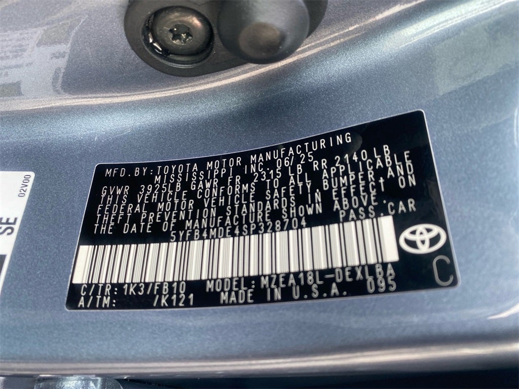 2025 Toyota COROLLA LE