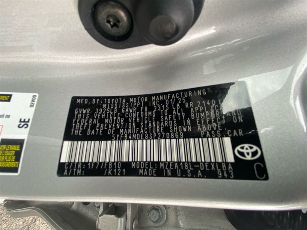 2025 Toyota COROLLA LE