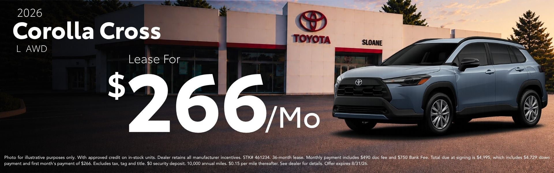 2026 Toyota Corolla Cross Lease Deal