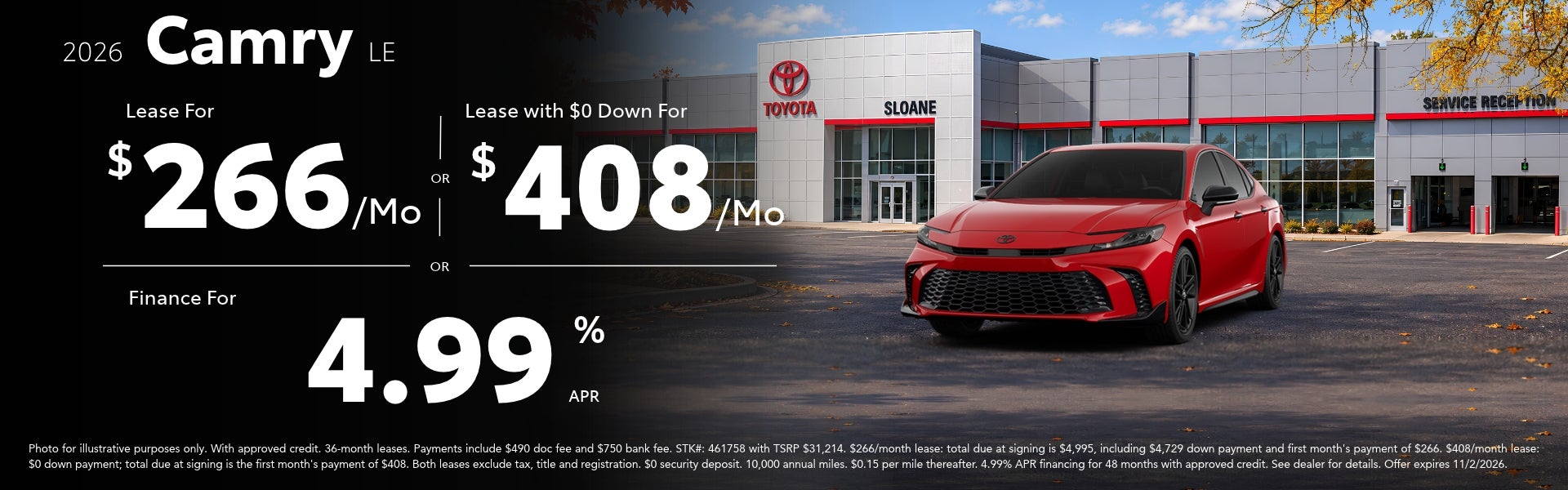 2026 Toyota Camry Deals